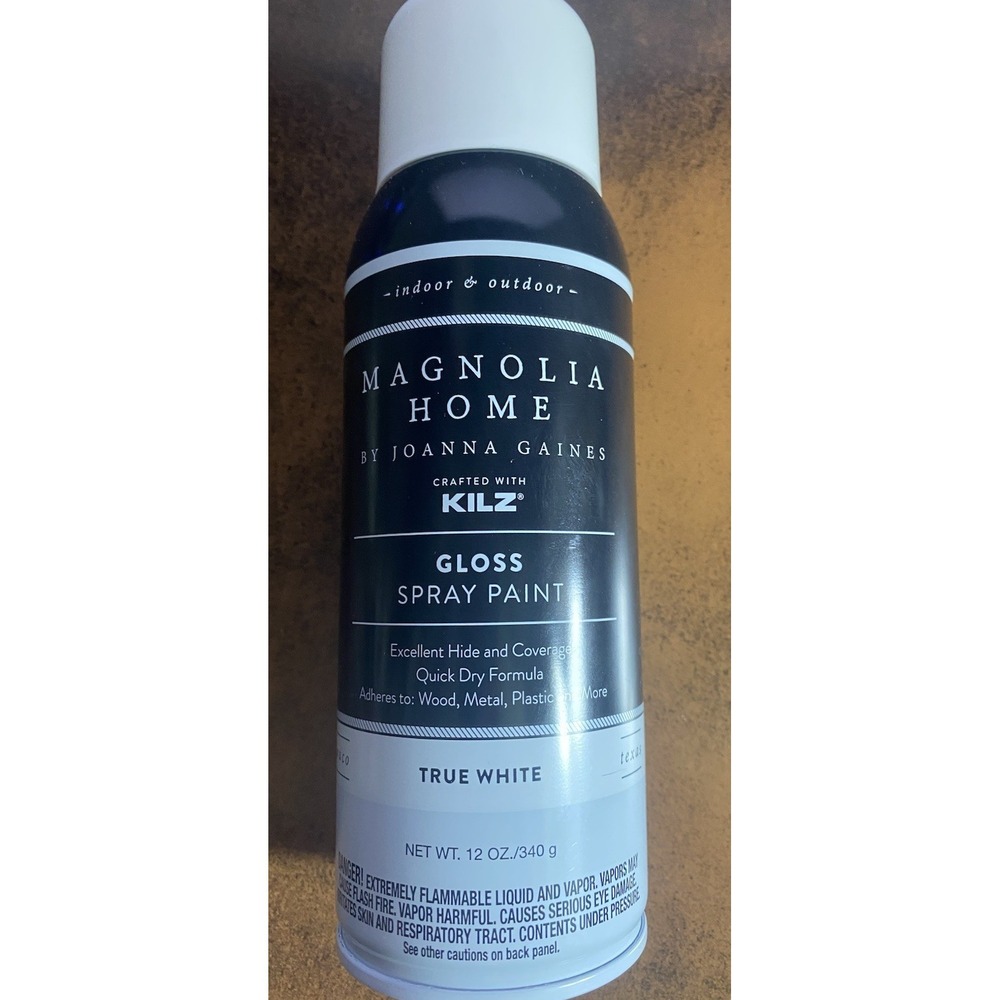 NEW Magnolia Home Enamel Interior/Exterior Spray Paint TRUE WHITE GLOSS